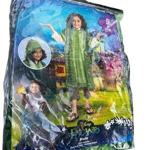 Disney Encanto bruno hooded poncho halloween costume size 7/8 boys